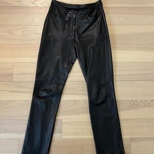 Vintage 90s Bebe Leather Trouser Pant Black